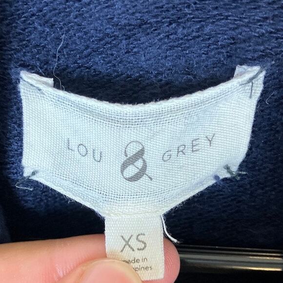 Lou & Grey Womens Sweater Navy Blue Cowl Neck Long Sleeve Soft Stretch XSmall - Picture 6 of 12